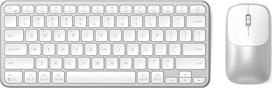 SATECHI Kabelloses Tastatur- & Maus-Set Slim CEX1, Bluetooth Multi-Geräte, mit USB-C-Empfänger, ????????-???????????????????????????????? ???????????????????????? Layout, idealiai tinka kompaktinėms kelių įrenginių darbo vietoms, sidabro spalvos