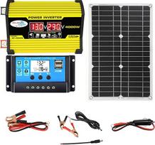 Saulės energijos sistema, 4000 W galios keitiklis, "Pro Power Inverter", 30 A automatinis saulės energijos įkrovos valdiklis, paprastas naudoti, kemperio įtampos keitiklis, 4000 W, 2 USB išėjimai, tylus