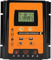 Saulės kolektorių įkrovimo valdiklis, 12V / 24V 30A50A MPPT saulės įkrovimo valdiklis Saulės kolektorių baterijų valdiklis Dvigubas USB LCD ekranas (70A)