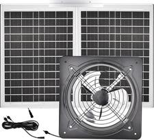 Saulės palėpės ventiliatoriaus rinkinys 2 pakuotės 20 W saulės baterijos + vienas 25 W nuolatinės srovės ventiliatorius "Plug and Play", skirtas palėpės, stogo vėdinimui, šiltnamio ar vištidės viščiukams