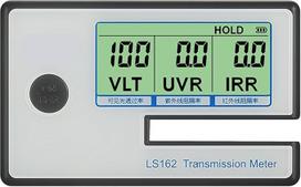 Saulės plėvelės perdavimo matuoklis LS162 Langų atspalvio matuoklis Filmuoto stiklo testeris VLT perdavimo matuoklis UV IR slopinimo matuoklis