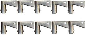 Schalterschlüssel passend für JCB, passend für Terex Metall-Trennschalter 701/47401, Durchmesser 14 mm, Pin 4 mm, 10 Stück