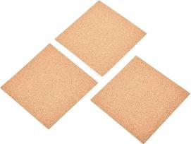 SDIUAKBV Kamštinės lentos savaime prilimpančios patvarios kamštinės paklodės, 10 vnt., padėkliukai su pagrindu, 100 x 100 x 1 mm, kamštinės paklodės, savaime prilimpančios paklodės, kvadratinės paklodės