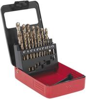 Sealey AK4701 19 vnt. HSS kobalto grąžtų rinkinys su pilnai šlifuotu dantytu antgaliu, metrinis, įvairiaspalvis, 3,9 x 11,3 x 16,2 cm, 19 dalių rinkinys
