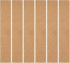 SECFOU Selbstklebende Kork Pinnwandleisten 30cm X 5cm X 6mm 6 Stück Korkleisten aus Naturkork für Bürodekoration und Wandnotizen