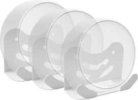shinar Metalinių sieninių laikiklių rinkinys, suderinamas su TP Link Deco BE23 BE25 BE3600 BE5000 Mesh WiFi 7 sistema Erdvę taupantis laikiklis, baltas (3 vnt.)