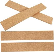 SHOWERORO Pack of 4 Self-Adhesive Cork Strips Office Bulletin Strips Felt Notice Board Strips Office Accessories Office Gadgets Photo Wall Cork Strips Frameless Memo Board Strips Light Brown