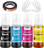 SHUOLEI 4 x 100 ml sublimacinis rašalas, suderinamas su Epson ET-2400 ET-2720 ET-2760 ET-2760 ET-2800 ET-2803 ET-2815 ET-2820 ET-2830 ET-2840 ET-4810 rašaliniais spausdintuvais, skirtais puodeliui, puodeliui, puodeliui, termoforui