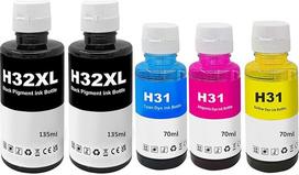 SHUOLEI rašalas, suderinamas su HP 31 32XL pildomuoju rašalu Multipack for Smart Tank 315 319 319 455 515 516 530 555 558 5105 7005 7006 7305 7306 7605 559 570 655 67 0 790 415 419 Spausdintuvo rašalas (5 pakuotės)