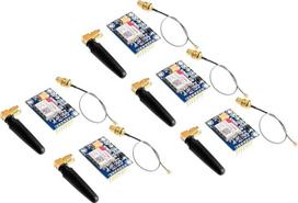 SIM800L V2.0 5V belaidžio GSM GPRS modulio keturių juostų modulis su antenos kabelio dangteliu, 5 vnt.