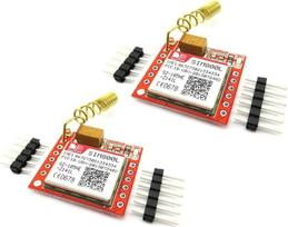 SIM800L GPRS GSM modulis PCB antena SIM plokštė Keturių juostų pakuotė 2 vnt.