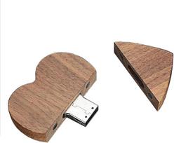 Širdies USB atmintinė medinė 32GB, TATMOHIK USB 3.0 USB atmintinė Dovanų itin greitas medinis "Flash Drive" atminties diskas "Memory Stick Pendrive" gimtadienio / jubiliejaus / vestuvių proga (yra tik viena USB atmintinė)