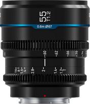 SIRUI Night Walker 55mm T1.2 rankinis kino objektyvas "Sony E-Mount", S35 pagrindinis objektyvas su didele diafragma, skirtas FX30, A6600, A6500, ZV-E10 (MS55E-B, juodas)