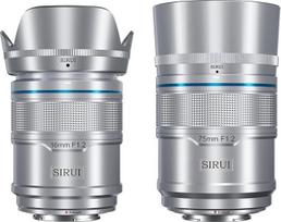 SIRUI Sniper 16 mm ir 75 mm F1.2 automatinio fokusavimo objektyvų rinkinys APS-C Fujifilm X-Mount (X-H2S, X-T5, X-M5, X-S20) sidabrinės spalvos