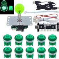 SJ@JX Arcade Game LED DIY Kit Mechaninis klaviatūros jungiklis Arcade LED mygtukas LED Joystick valdiklis Zero Delay USB Encoder PC MAME Retropie Jamma