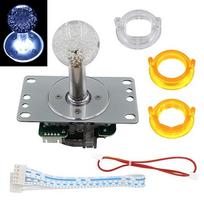 SJ@JX Arcade LED Joystick Sanwa Style Fight Game Joystick LED Stick Retro Joy Circular Octagonal Limiter for Retro Pie Raspberry Pi Mamma Jamma