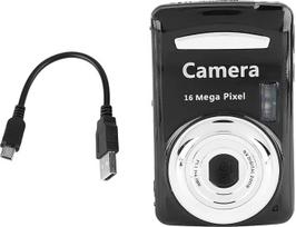 Skaitmeninis fotoaparatas, 2,4" didelis ekranas 16 MP 720P 30FPS 16X priartinimas HD nešiojamas skaitmeninis vaizdo fotoaparatas vaizdo kamera (juoda)
