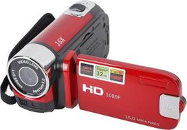 Skaitmeninis fotoaparatas, 2,7" TFT 16 MP 16X priartinimas HD vaizdo kamera 1020 mAh vaizdo kamera pradedantiesiems ir vaikams (raudona)