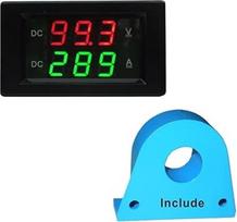 Skaitmeninis voltmetras Ampermetras DC 0-100V 300A Ampere Volt Tester Spannung Strom Meter 0,39 "LED Dual Display Mess Werkzeuge