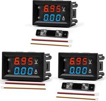 Skaitmeninis voltmetras Ampermetras DC0-100V 10A 50A 100A Amp Volt Amp testeris 0,56 Zoll LED-Anzeige Hochpräzises Messwerkzeug(10a)