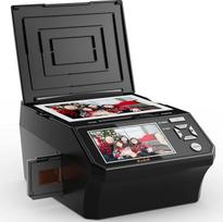 Skaitmeninių filmų ir skaidrių nuotraukų, nuotraukų, skaidrių ir negatyvų daugialypės terpės skaitytuvas su 5 colių LCD dideliu ekranu, konvertuoja 35 mm, 110 filmų/fotografijų/vizitinių kortelių nuotraukas į 22 MP skaitmeninį JPEG formatą 8GB SD kortelė