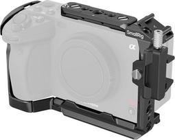 SMALLRIG Cage für Sony FX30 FX3 mit HDMI-Kabelklemme, Klassisch Hellschwarze Oberfläche, Inklusive Kaltschuh und NATO-Schiene, Modulares Design, Kompatibel mit Original-XLR-Griff - 4183B