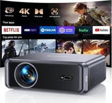 Smart Beamer, Autofokus/Trapezkorrektur 1000 ANSI Beamer 4K Unterstützt, WiFi6 Bluetooth Full HD 1080P Mini Projektor 4K Heimkino/Outdoor für Handy/PC