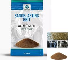 Smėliavimas graikinių riešutų grūdų 16/30 0,5 mm Automobilių variklių + cilindrų galvučių valymas 2,5 kg