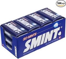SMINT mėtos pipirmėčių | 12 metalinių skardinių su pipirmėčių pastilėmis | Dantų priežiūra be cukraus