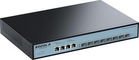 SODOLA 12 prievadų 10Gb valdomas komutatorius, 8x10G SFP+ ir 4x10GBase-T prievadai, aušinimas ventiliatoriumi, 1U stovo montavimas, žiniatinklio grafinė sąsaja LACP/QoS/VLAN/SNMP - 10G kelių gigabitų tinklo komutatorius