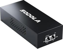 SODOLA 2.5G PoE ++ 90W inžektorius, atitinkantis IEEE802.3at/af/BT, maitinimo per Ethernet (PoE) perdavimas iki 328 pėdų (100 metrų) atstumu, metalinis korpusas, 2,5Gbit inžektoriaus adapteris