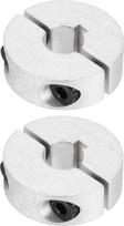 sourcing map 2 Pack Shank Sleeve 3/8" Bore Double Split Shank Collar 1-3/8" OD 3/8" storio aliuminio spaustukų apvadai CNC staklėms Pramonė