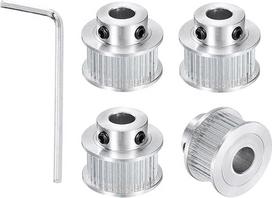 sourcing map GT-2 36T skriemulys Sinchroninis ratas 8mm Bore Aliuminio paskirstymo diržo skriemulys 36T tinka pločio 10mm paskirstymo diržas 3D spausdintuvo CNC mašinai (su raktu) 4