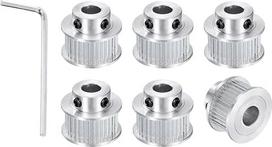 sourcing map GT-2 36T skriemulys Sinchroninis ratas 8mm Bore Aliuminio paskirstymo diržo skriemulys 36T tinka pločio 10mm paskirstymo diržas 3D spausdintuvo CNC mašinai (su raktu) 6