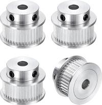 sourcing map GT-2 40T diržo skriemulys Sinchroninis ratas 5mm Bore Aliuminio Timing Belt 40T Tinka plotis 10mm Timing Belt for 3D Printer CNC Machines 4pcs