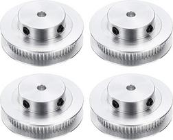 sourcing map GT-2 diržo skriemulys Sinchroninis ratas 60 dantų 5 mm skylė tinka 6 mm pločio diržams Aliuminio lydinio paskirstymo diržo skriemulys 3D spausdintuvui CNC mašinai 4 vnt.