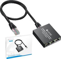 Spartusis 1-3 Gigabit Ethernet skirstytuvas su USB maitinimo kabeliu - vienu metu prijunkite 3 įrenginius ir naudokite "Cat5/5e/6/7/8" kabelį.
