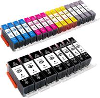 Spausdintuvo kasetės, skirtos "Canon Pixma MG6150 MG6250 MG8150 MG8250 MG 6100 6150 6200 6250 8100 8150 8200 8250 (24 vnt.) / 4x 525BK / 4x 526BK / 4x 525C / 4x 525M / 4x 525Y / 4x 526GY Pilka