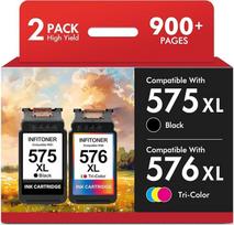 Spausdintuvų kasetės 575 576 XL TR3750i TR4755i TS3550i TS4750i Kasetės: Suderinamos su Canon PG 575 CL 576 spausdintuvo kasetėmis, skirtomis Canon Pixma TR4700 TS3551i TS3751i TR4751i TS3500 TR4756i TS3500 TR4756i PG-575