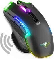 SPIRIT OF GAMER - Belaidė įkraunama žaidimų pelė "Elite M70-8" su programuojamais mygtukais - RGB apšvietimas - Ergonomiška žaidimų pelė su nykščio atrama - Optinis jutiklis 4800 DPI