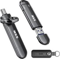 SSK 1 TB USB C atmintinė iki 1000MB/S, dvigubas nešiojamasis SSD USB 3.2 Gen2 A tipo ir C tipo išorinis SSD diskas, skirtas "iPhone 15/16/PS4/Android Phone/Tablet/Windows/Mac