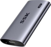 SSK Portable SSD 4 TB, Externe Festplatte SSD bis zu 2000MB/s, USB 3.2 Gen2x2 Tragbare NVMe External Solid State Drives für iPhone 15/16 PRO/Mac/Pro/OTG-Telefon/Laptops, Wasser und Staubschutz