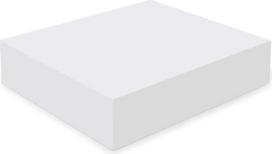 Stačiakampio formos poliuretano kempinė, skirta sofų, čiužinių ir suolų pagalvėlėms ir atlošams - tankis 18 kg/m3 (80 x 70 x 12 cm)