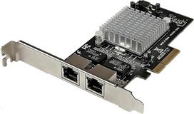 StarTech. com 2 prievadų PCI Express Gigabit Ethernet RJ45 tinklo kortelės adapteris su mikroschemų rinkiniu "Intel i350" - papildomas tinklas (laidinis, PCI-E, Ethernet; 2000Mbps; i350 AM2, 10/100/1000BaseT (x)) Aliuminis Juodas
