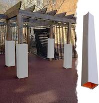 Strapazierfähige quadratische Stangenpolsterung, 1,2 m hoch, Schaumstoffkissen für Garage, Boot, Fußball, Volleyballplatz