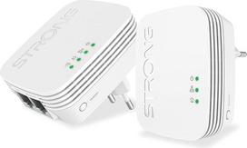STRONG "Powerline 600" adapteris, internetas per kištukinį lizdą, 600Mbps "Powerline", WLAN stiprintuvas su 300 metrų nuotoliu, suderinamas su visais standartiniais modemais ir maršrutizatoriais, POWERLWF600DUOMINI