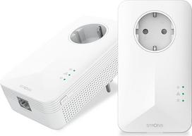 STRONG AV1000Mbit/s Powerline adapterio rinkinys, "HomePlug AV2 Powerline Internet Erweiterung", Plug & Play, EIN Knopf Sicherheit, Energiesparmodus, Gigabit LAN prievadai, idealiai tinka televizoriui, kompiuteriui, žaidimų konsolei
