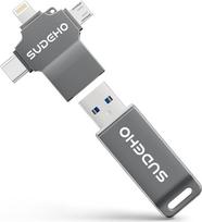 SUDEHO 128GB "4-in-1" USB atmintinė USB 3.0, švarko spalvos