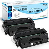 Suderinama 80X CF280X 80A CF280A tonerio kasetė, skirta HP Laserjet Pro 400 M401a M401d M401dn M401dne M401dw MFP M425dn M425dw spausdintuvui, didelis našumas 6900 puslapių (2 juodos spalvos)