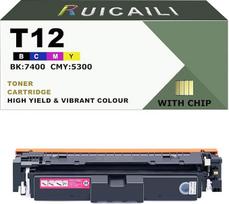 Suderinama T12 tonerio kasetė su mikroschema, suderinama su "Canon i-SENSYS X C1333i C1333iF C1333P" spausdintuvais (1, purpurinės spalvos)